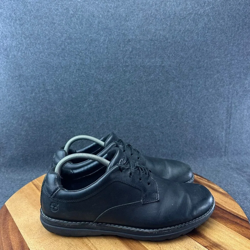 Timberland PRO Mens Sz 9 Black Leather Oxford Work Shoes A191Z